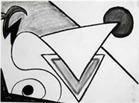 Abstract charcoal art