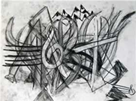 Abstract charcoal art