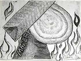 Abstract charcoal art