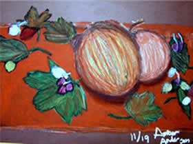 Still life art of fall squash
