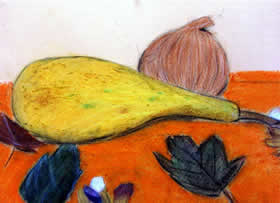 Still life art of fall squash