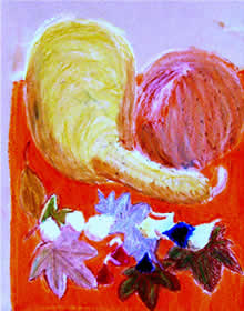 Still life art of fall squash