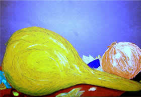 Still life art of fall squash