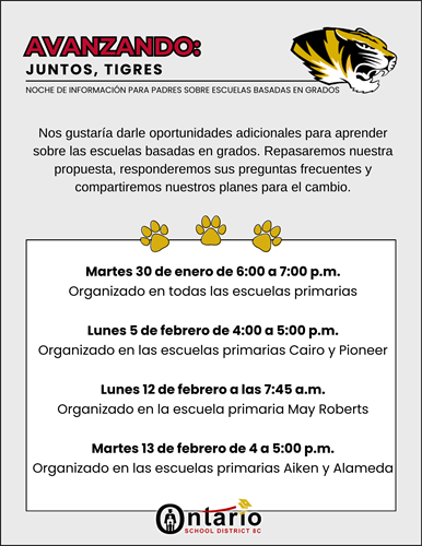 Together Tigers Flyer Spanish